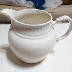 Vintage L.Godinger & Co. White Ironstone Pitcher